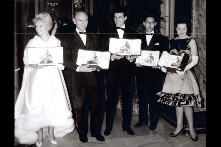 Remise des Prix. Maria SCHELL, Yul BRYNNER (Ressue), Horst BUCHHOLZ, Sosuke MOGI (Les trente dernières minutes), Violetta ANTIER (Judith)