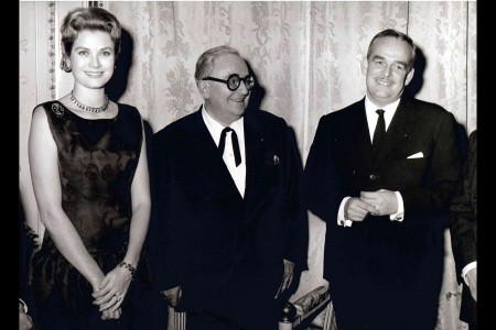 LL.AA.SS. le Prince Rainier III et la Princesse Grace, Marcel ACHARD (Ecrivain, Dramaturge, Scénariste, Réalisateur, Membre de l’Académie française, Membre du Jury)