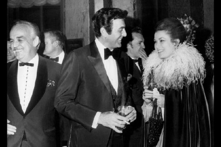 LL.AA.SS. le Prince Rainier III et la Princesse Grace, Mike CONNORS (Acteur, Mannix) (©Georges Detaille)