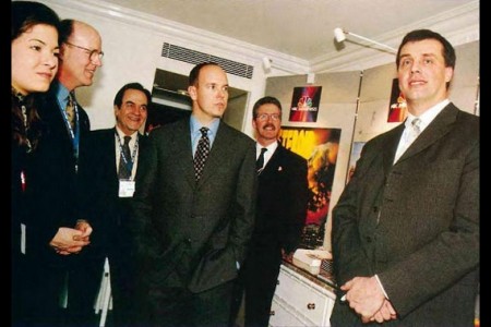 Visite Officielle du marché. S.A.S. le Prince Albert II, Bill VITALE, David TOMATIS