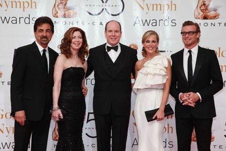 Soirée de clôture. S.A.S. Le Prince Albert II, Joe MANTEGNA (Acteur, Esprits criminels), Dana DELANY (Actrice, Desparate housewives), Julie BENZ (Actrice, Dexter), Simon BAKER (Acteur, Mentalist)