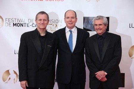 Soirée d'ouverture. Le Prince Albert II, Francis HUSTER (Acteur), Claude LELOUCH (Réalisateur, Président du Jury URTI)