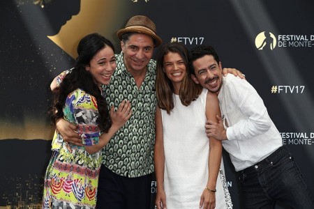 Cast Kaboul kitchen. Karina TESTA, Simon ABKARIAN, Stéphanie PASTERKAMP, Fayçal AZIZI 