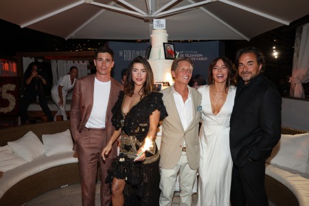 Soirée 35ème anniversaire de Amour, Gloire et Beauté <br>
Tanner Novlan (Acteur), Jacqueline Macinnes Wood (Actrice), Bradley P. Bell (Head Writer & Executive Producer Bell-Phillip Television Productions, Inc.), Krista Allen (Actrice),  Thorsten Kaye (Acteur)
