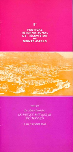 Affiche du Festival de Télévision de Monte-Carlo 1968