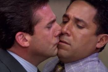 Michael and Oscar’s kiss – The Office