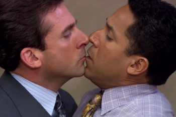 Michael and Oscar’s kiss in The Office