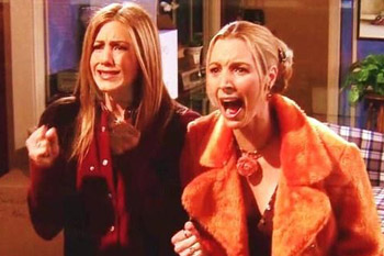 When Phoebe learns that Chandler and Monica are together